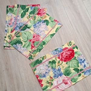 Laura Ashley custom placemats shabby garden cottage floral chic